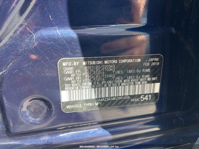 2019 MITSUBISHI OUTLANDER JA4AZ3A39KZ041434 Photo 8