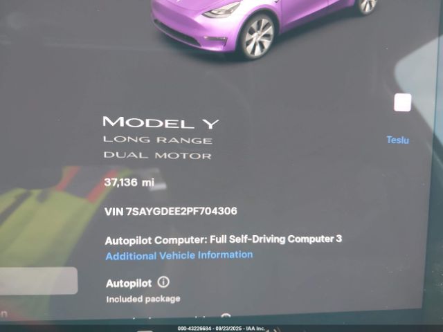 2023 TESLA MODEL Y 7SAYGDEE2PF704306 Photo 6