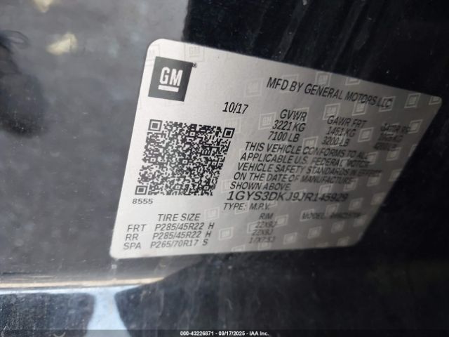 2018 CADILLAC ESCALADE 1GYS3DKJ9JR145929 Photo 8