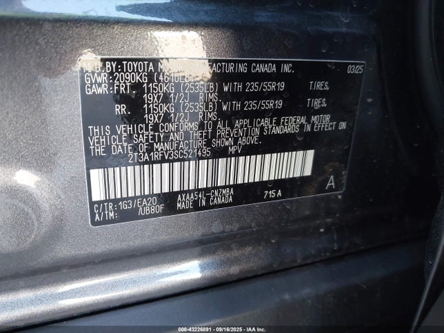 Toyota a25a-fks 2025 2T3A1RFV3SC521495 Image 9