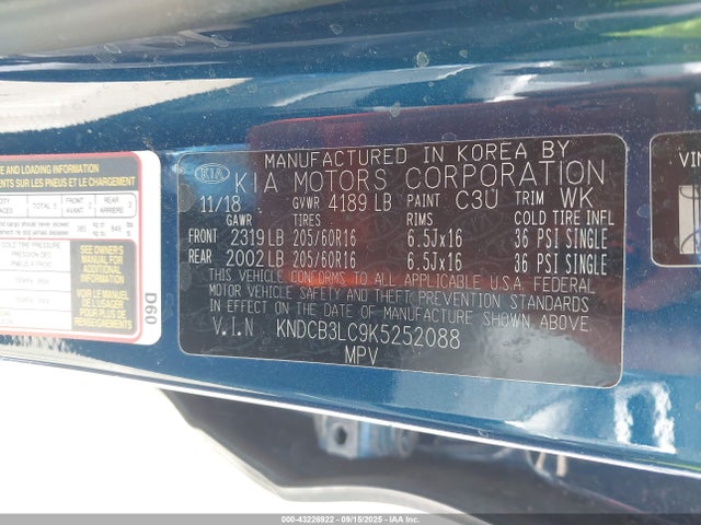 KIA gdi 2019 KNDCB3LC9K5252088 Image 9