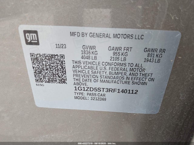 Chevrolet lfv 2024 1G1ZD5ST3RF140112 Image 9