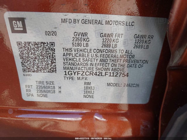 2020 CADILLAC XT4 1GYFZCR42LF112754 Photo 8