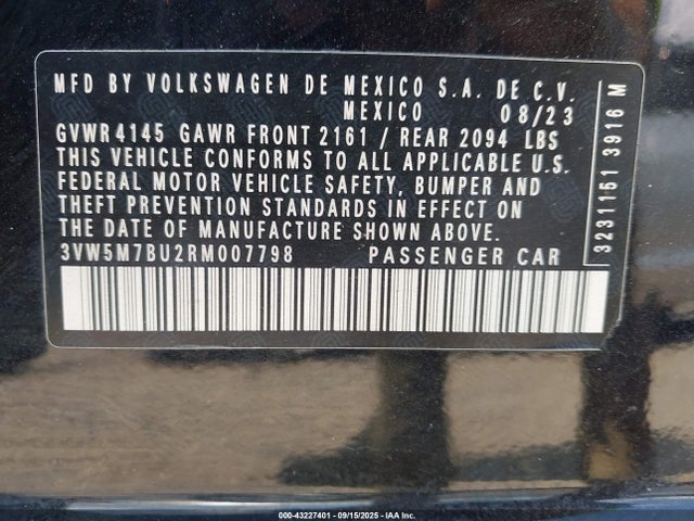Volkswagen tsi 2024 3VW5M7BU2RM007798 Image 9
