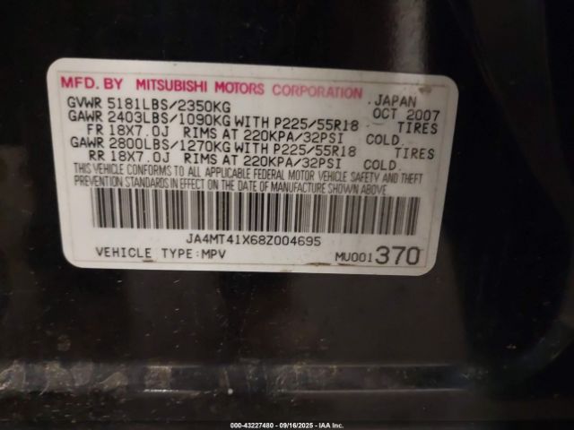 2008 MITSUBISHI OUTLANDER JA4MT41X68Z004695 Photo 8