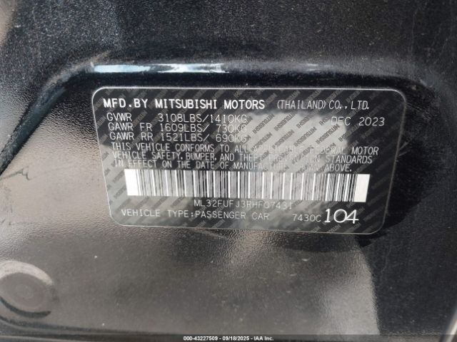 2024 MITSUBISHI MIRAGE G4 ML32FUFJ3RHF07431 Photo 8