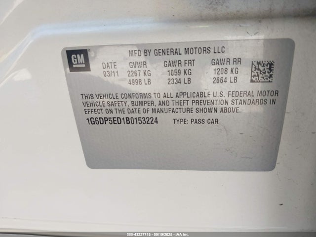 2011 CADILLAC CTS 1G6DP5ED1B0153224 Photo 8