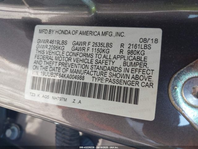 2019 ACURA TLX 19UUB2F64KA004988 Photo 8