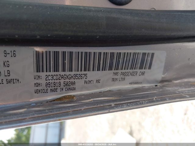 2016 DODGE CHALLENGER 2C3CDZAGXGH352675 Photo 8