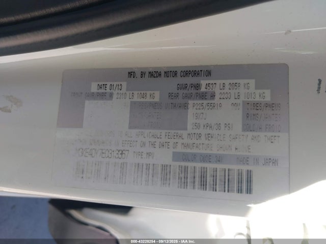 Mazda py 2014 JM3KE4DY7E0313367 Image 9