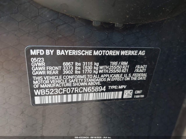 BMW 2024 2024 WB523CF07RCN65894 Image 9