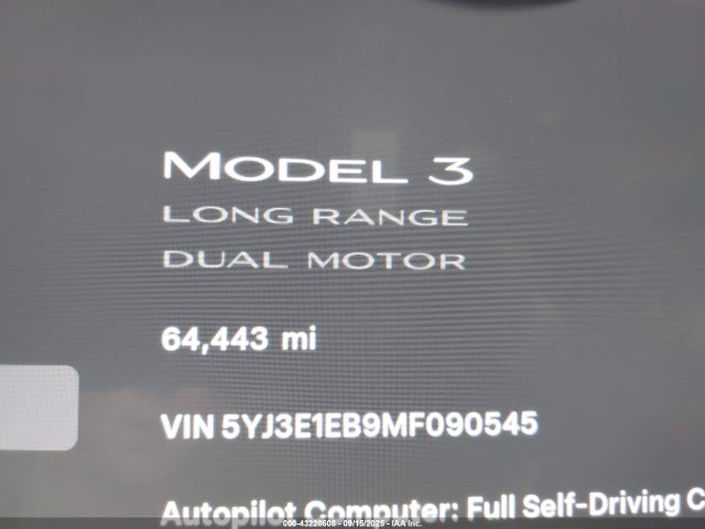 2021 TESLA MODEL 3 5YJ3E1EB9MF090545 Photo 6