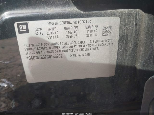 2012 CADILLAC CTS 1G6DM5E37C0133982 Photo 8