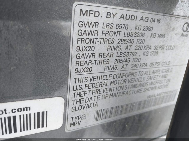 2017 AUDI Q7 WA1LAAF71HD014122 Photo 8