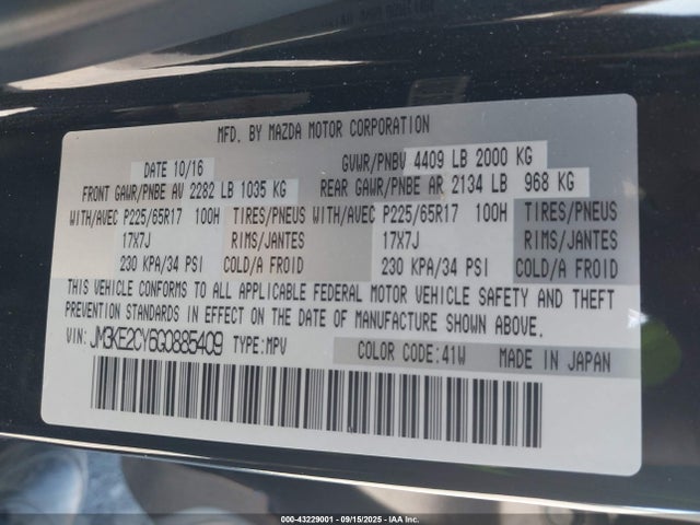 JM3KE2CY6G0885409 Mazda py