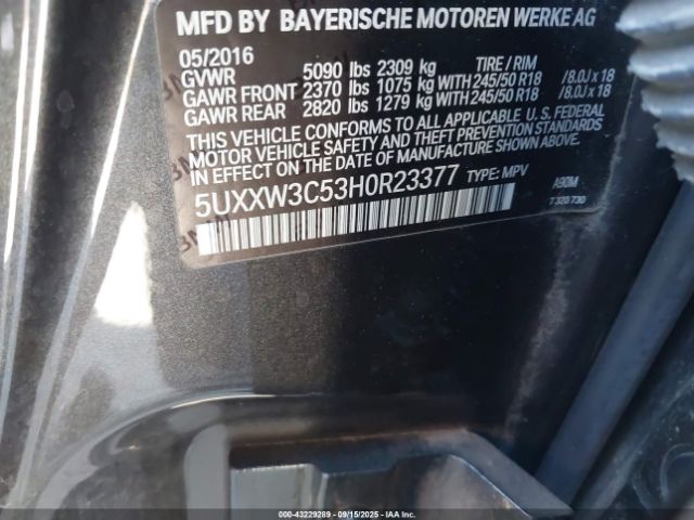 2017 BMW X4 5UXXW3C53H0R23377 Photo 8