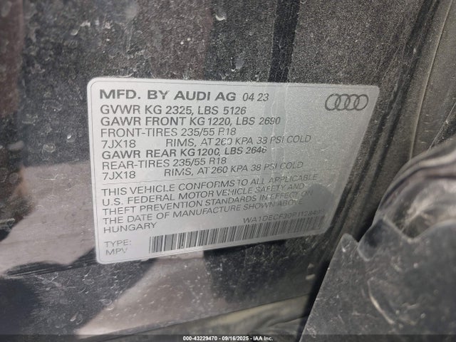 2023 AUDI Q3 WA1DECF30P1128498 Photo 8