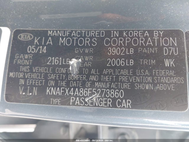 KIA dohc gdi nu 2015 KNAFX4A86F5273860 Image 9