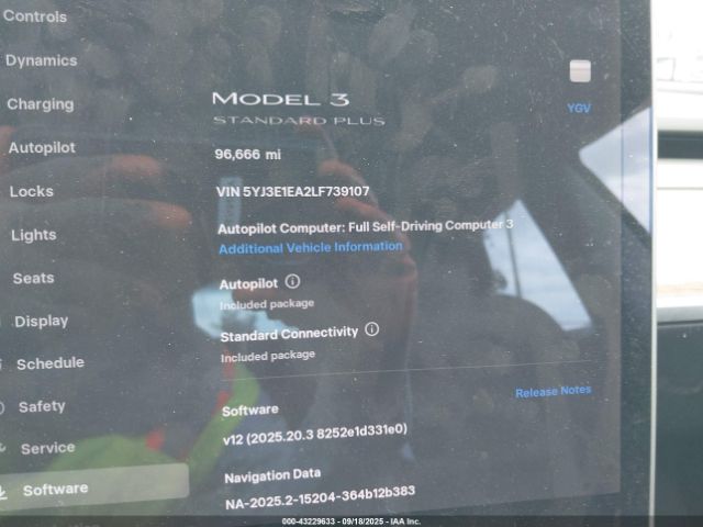 2020 TESLA MODEL 3 5YJ3E1EA2LF739107 Photo 6