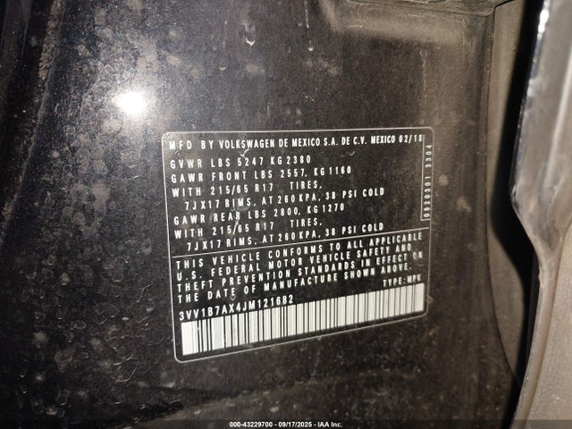 Volkswagen 2018 2018 3VV1B7AX4JM121682 Image 9
