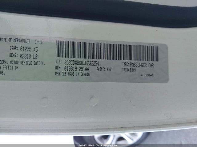 2C3CDXBG8JH232254 Dodge 2018