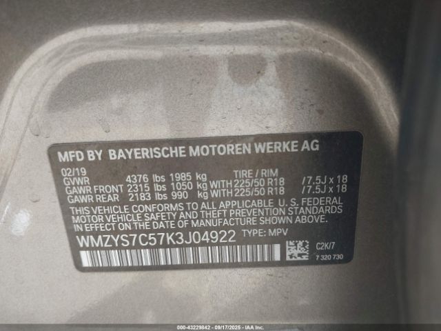 2019 MINI COUNTRYMAN WMZYS7C57K3J04922 Photo 8