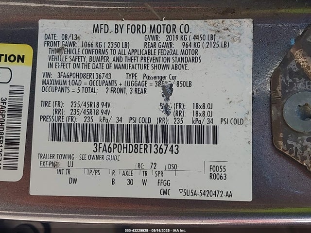 Ford 2014 2014 3FA6P0HD8ER136743 Image 9
