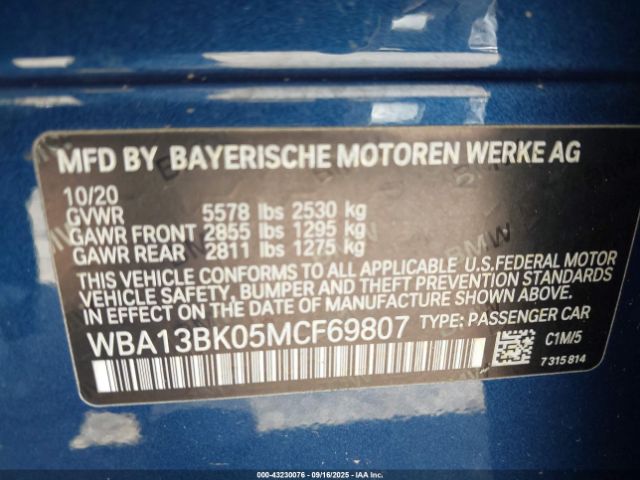 2021 BMW M550I WBA13BK05MCF69807 Photo 8