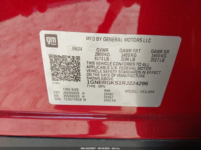1GNERGKS1RJ224296 Chevrolet lk0