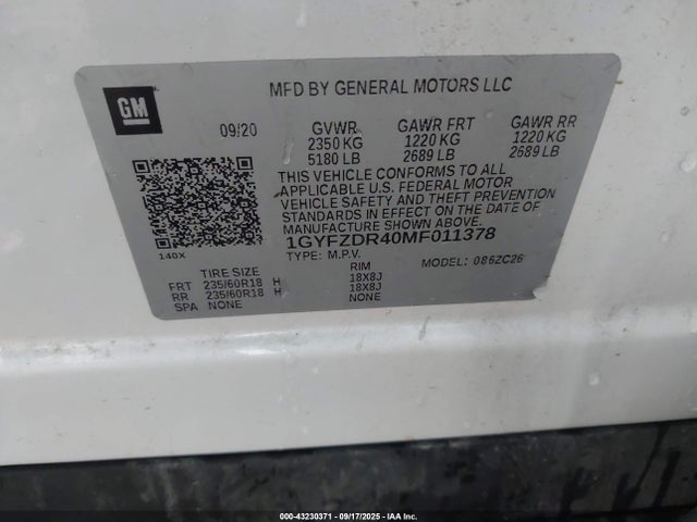 2021 CADILLAC XT4 1GYFZDR40MF011378 Photo 8