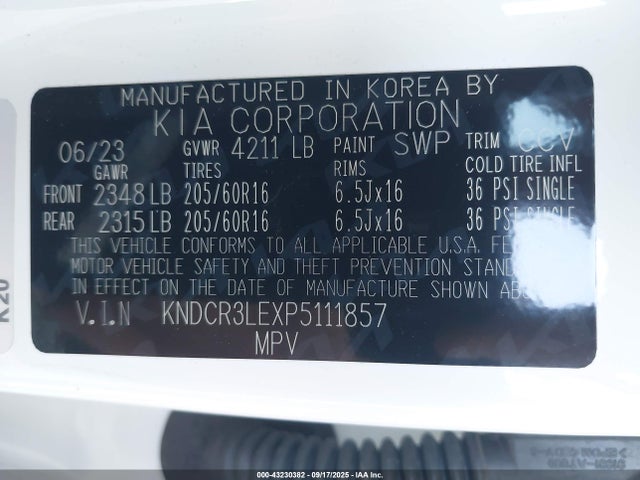 KIA gdi kappa pe 2023 KNDCR3LEXP5111857 Image 9