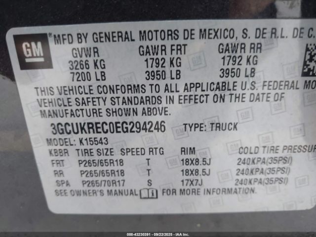 2014 CHEVROLET SILVERADO 1500 3GCUKREC0EG294246 Photo 8