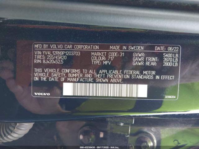 2023 VOLVO XC60 YV4L12RN9P1203703 Photo 8