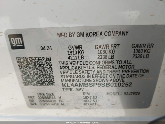 Buick lbp 2025 KL4AMBSP9SB010252 Image 9