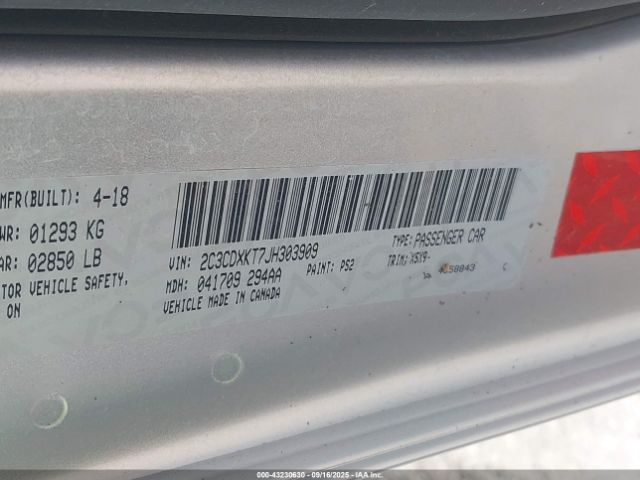 2018 DODGE CHARGER 2C3CDXKT7JH303909 Photo 8