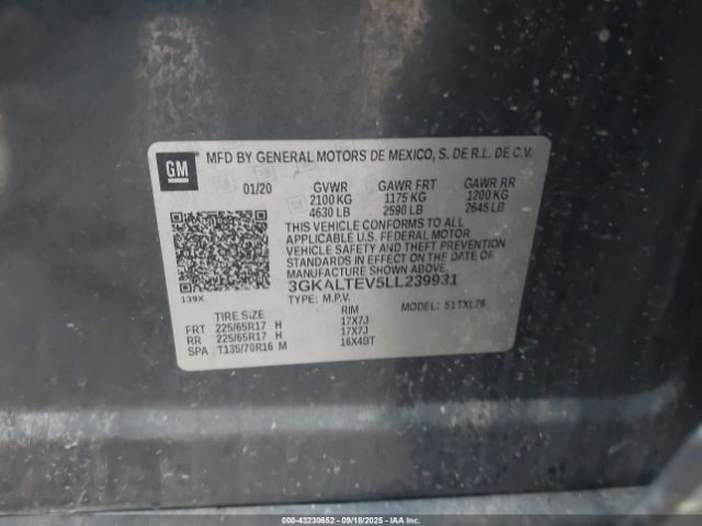 2020 GMC TERRAIN 3GKALTEV5LL239931 Photo 8