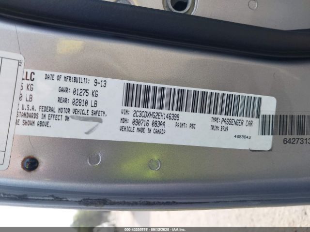 2014 DODGE CHARGER 2C3CDXHG2EH146399 Photo 8