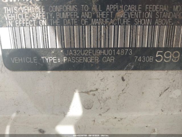 2017 MITSUBISHI LANCER JA32U2FU9HU014873 Photo 8