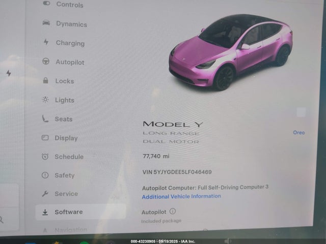 2020 TESLA MODEL Y 5YJYGDEE5LF046469 Photo 6