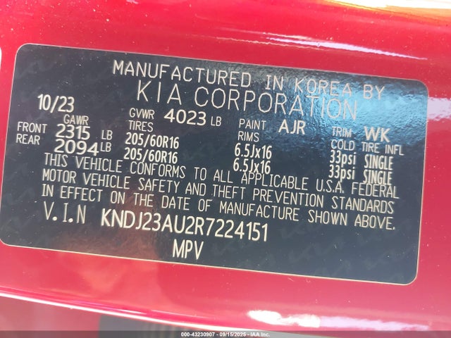 KIA 2024 2024 KNDJ23AU2R7224151 Image 9