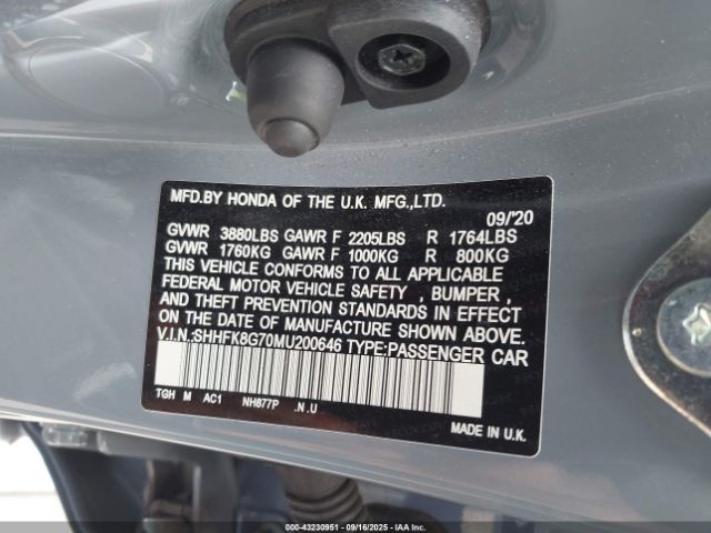 2021 HONDA CIVIC TYPE R SHHFK8G70MU200646 Photo 8
