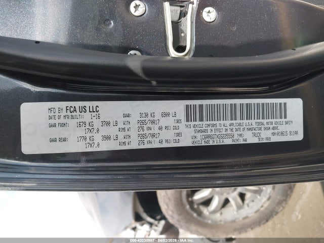 1C6RR6GTXGS225550 RAM 1500 Slt