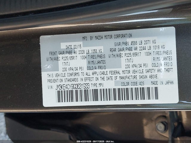 JM3KE4CY9G0631933 Mazda py