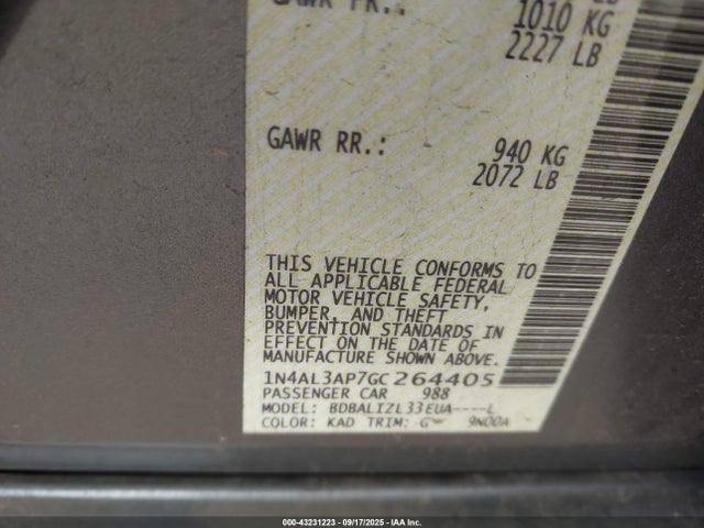 Nissan 2016 2016 1N4AL3AP7GC264405 Image 9