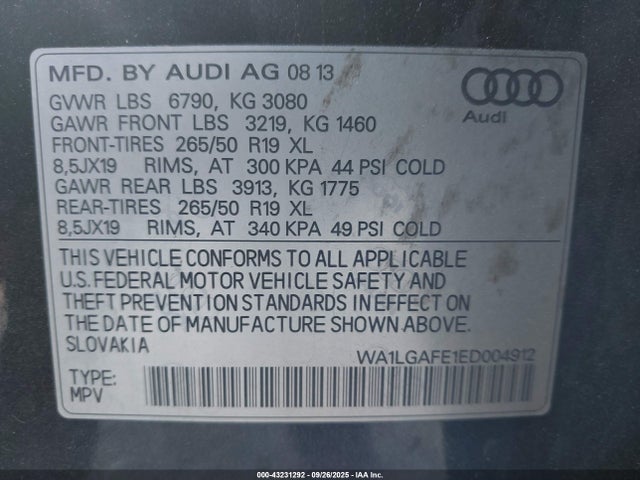 WA1LGAFE1ED004912 Audi 3.0t Tdi
