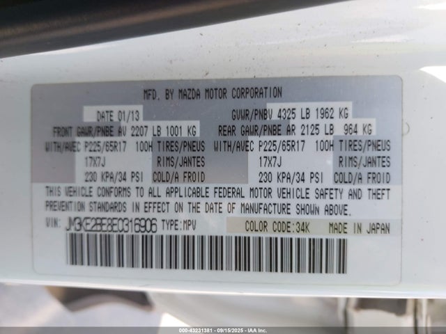 Mazda pe 2014 JM3KE2BE8E0316906 Image 9