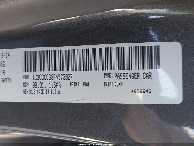 1C3CCCCG3FN573327 Chrysler 200