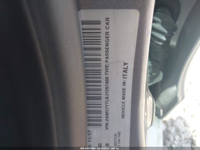 2018 MASERATI GHIBLI ZAM57YTL8J1287469 Photo 8