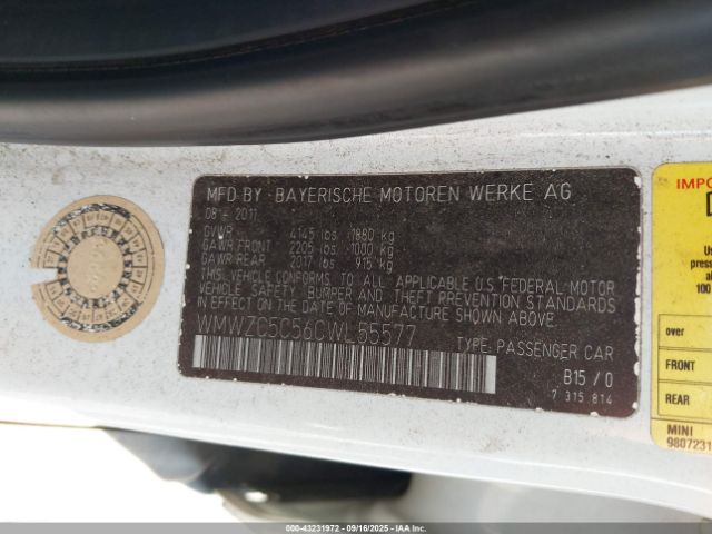 2012 MINI COOPER S COUNTRYMAN WMWZC5C56CWL55577 Photo 8