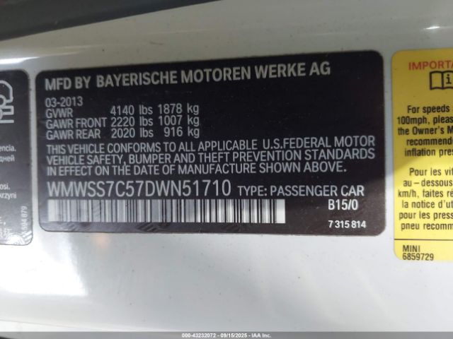 2013 MINI COOPER PACEMAN WMWSS7C57DWN51710 Photo 8